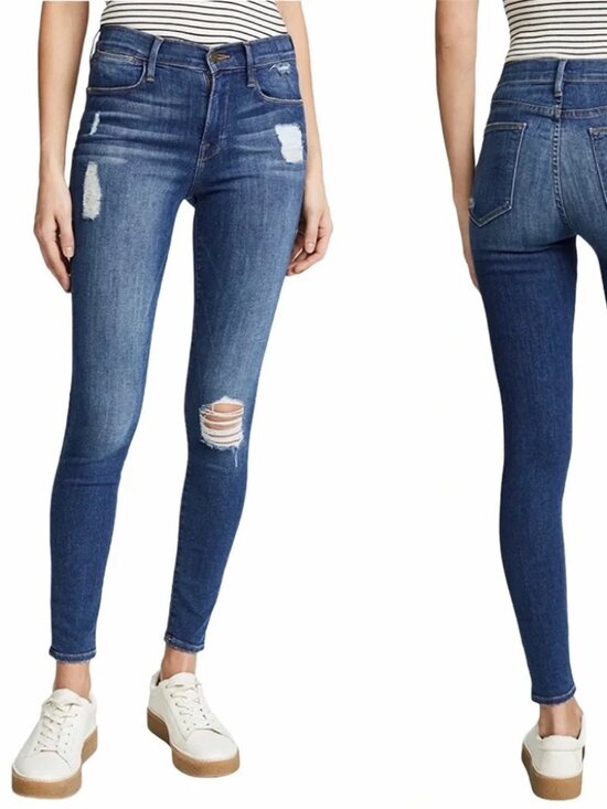 Frame Denim Denim - FRAME DENIM 25 le high skinny raw edge jean